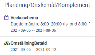 Omställning i Framåtplanering Komplement HTML5