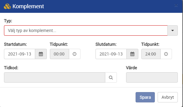 Komplementsplanering HTML5