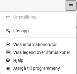 Utökad meny Personlig tid HTML5